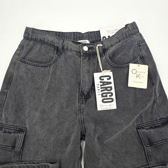 Orange Kiss Essential Cargo Wide Leg Pants Size L NWT - Picture 2 of 5